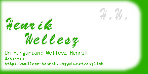 henrik wellesz business card